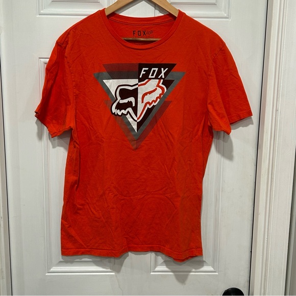 Fox Racing Mens T-Shirt Slim Fit Graphic T-Shirt Orange, Size Large - Picture 3 of 6